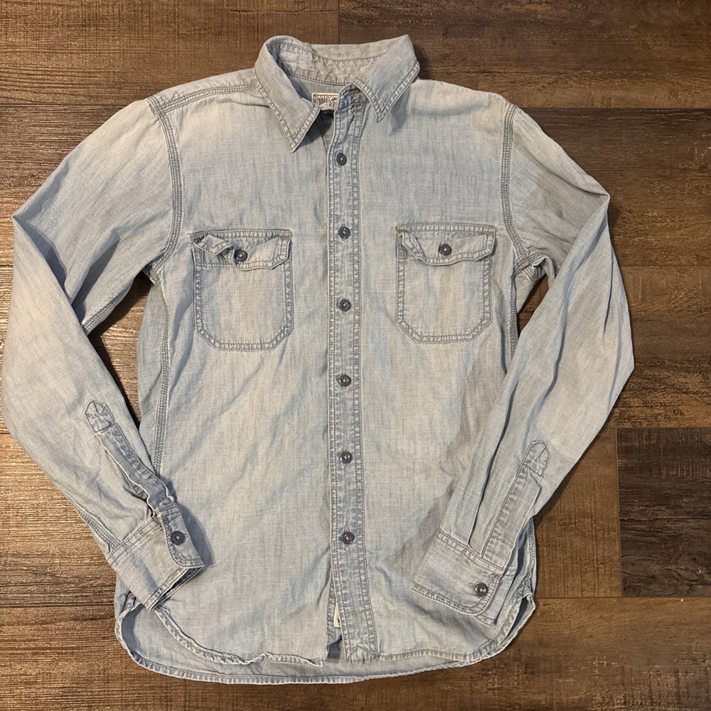 Vintage Lucky Brand Dungarees  Montesano Shirt Chambray Denim Women's X-Small